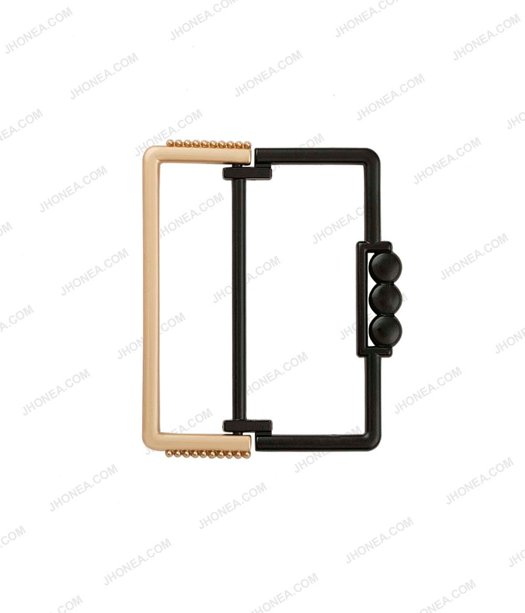 Dual Color Foldable Frame Buckle with Diamond Accent