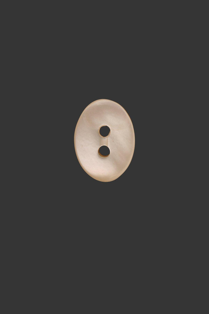 Oval Shape 2-Hole Cream Colour Shirt Button