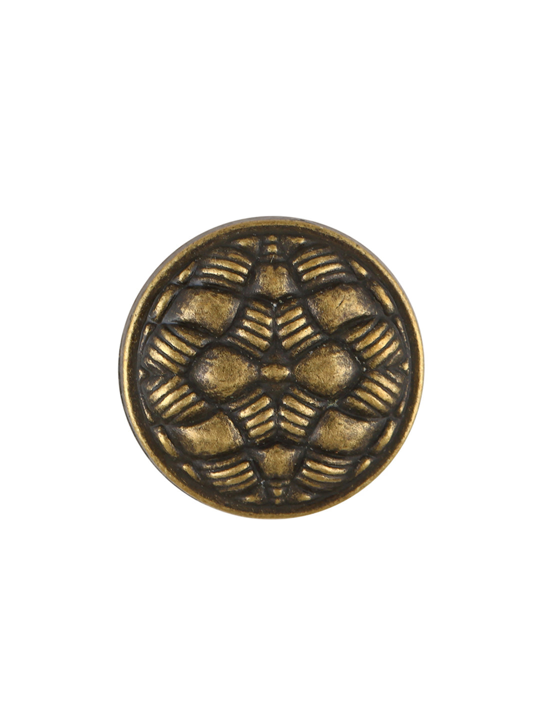 Fancy Designer Antique Looking Ethnic Button in Antique Brass Color