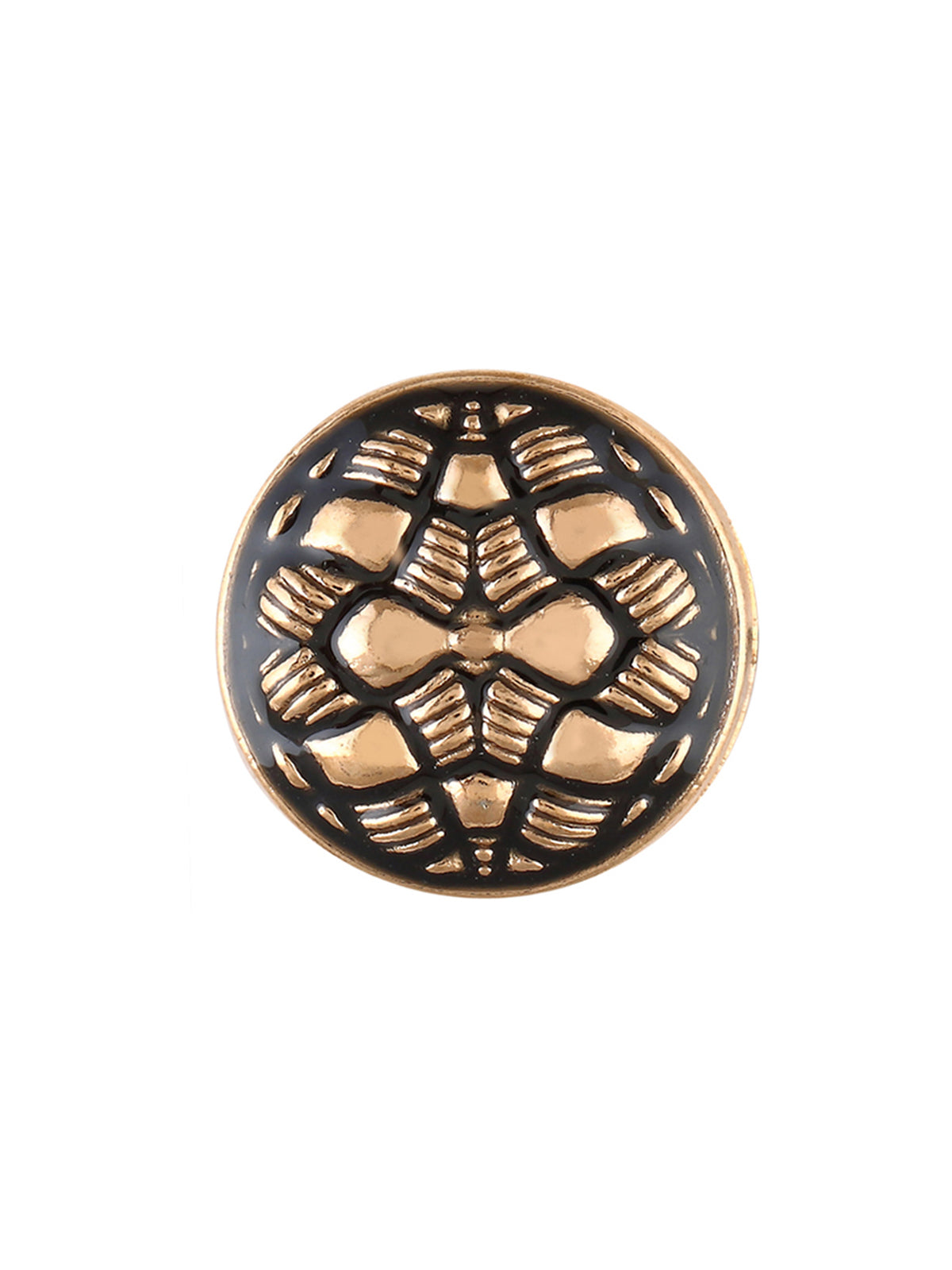 Fancy Designer Antique Looking Ethnic Button in Antique Gold Color