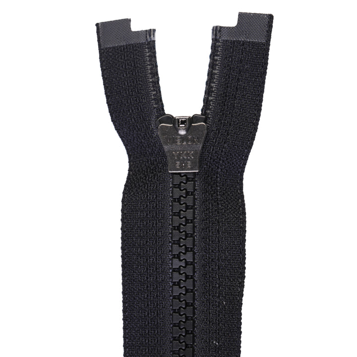 YKK- #5 Solid Black & White Vislon Open-End YKK Zipper