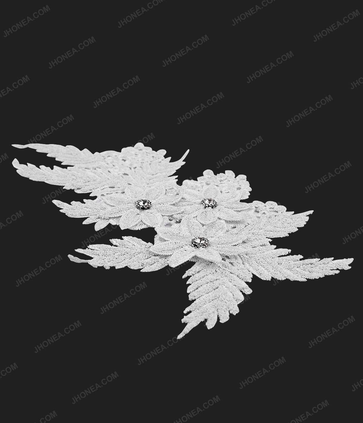 Sparkling Diamond & Glitter Patches for Bridal Designer Dress