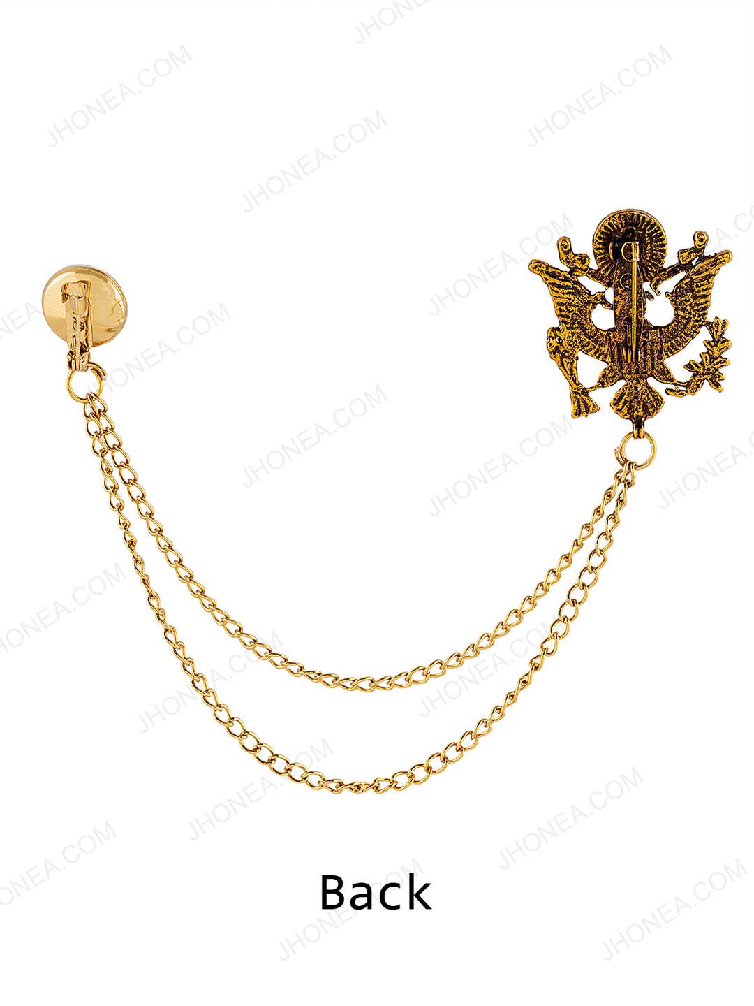Ferocious Rising Phoenix Antique Bronze Chain Brooch