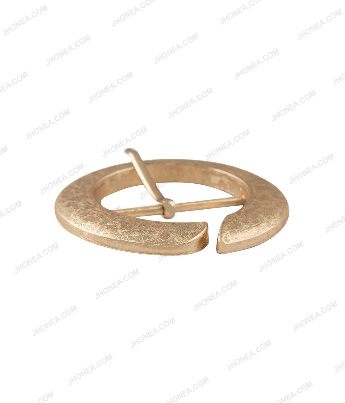 Luxurious Shiny Light Gold Metallic Texture Prong Belt Buckle