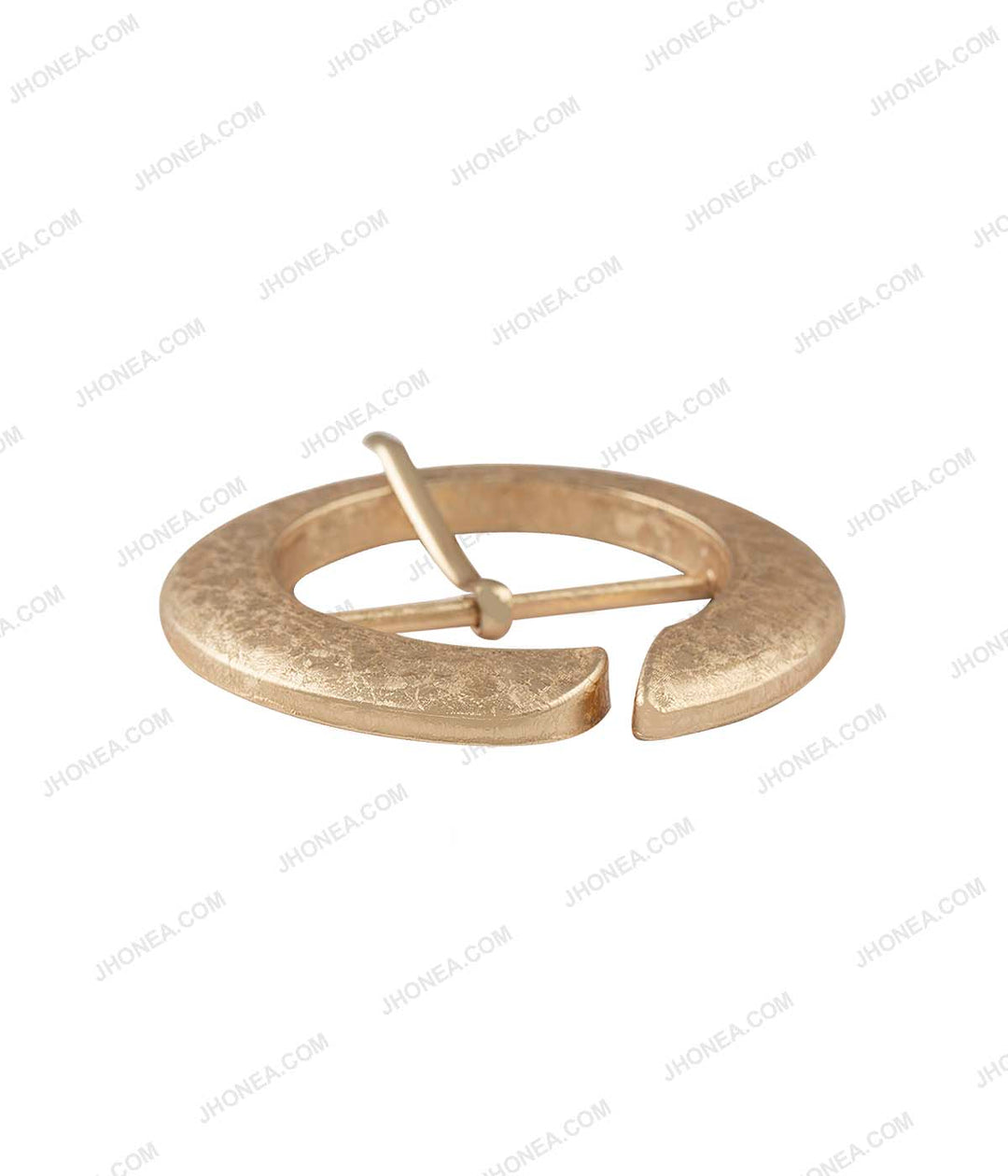 Luxurious Shiny Light Gold Metallic Texture Prong Belt Buckle