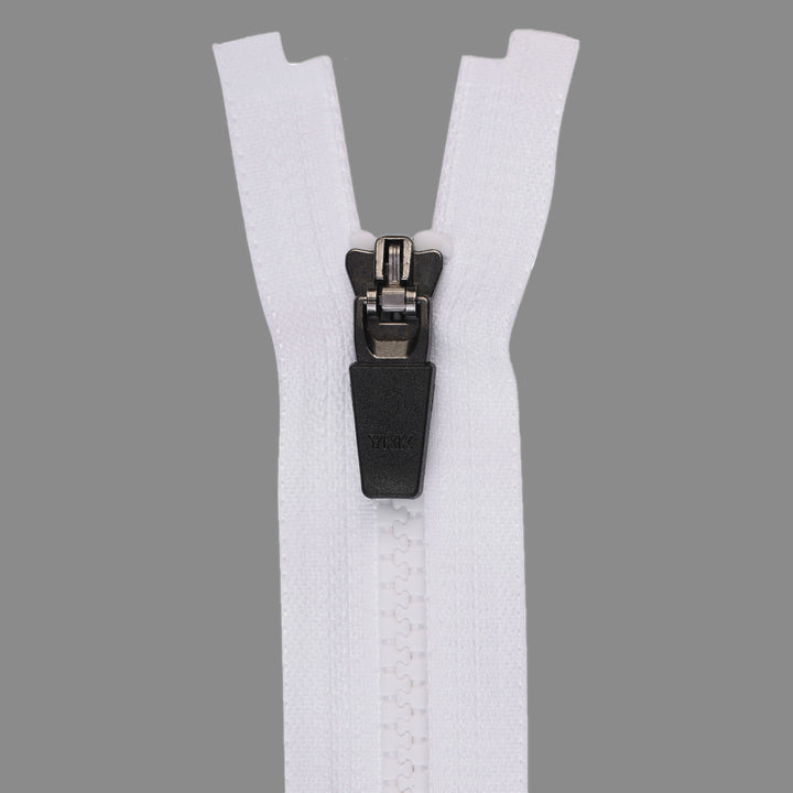 YKK- #5 Solid White Vislon Open-End YKK Zipper