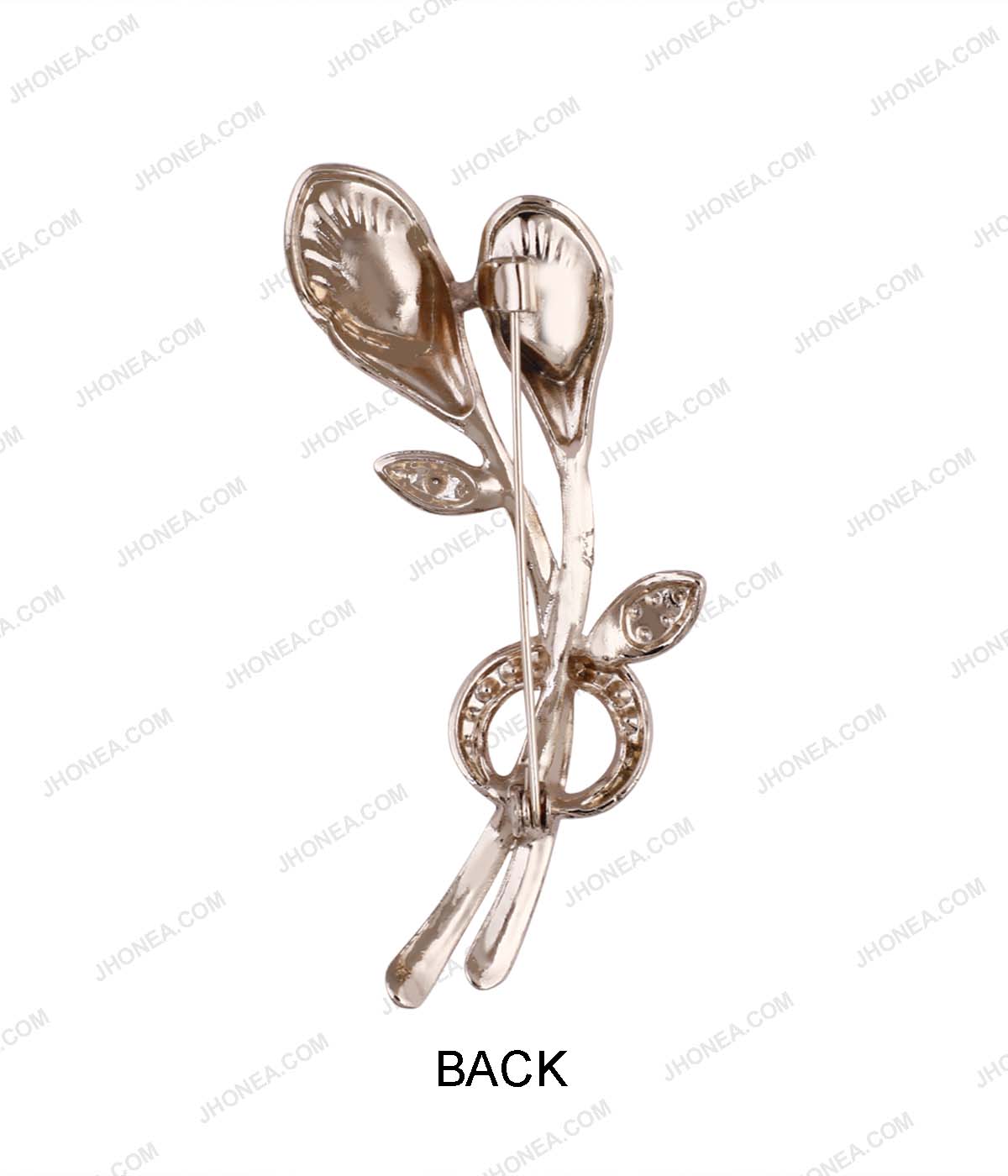 Sparkling Diamond & Faux Pearl Flower Bouquet Brooch