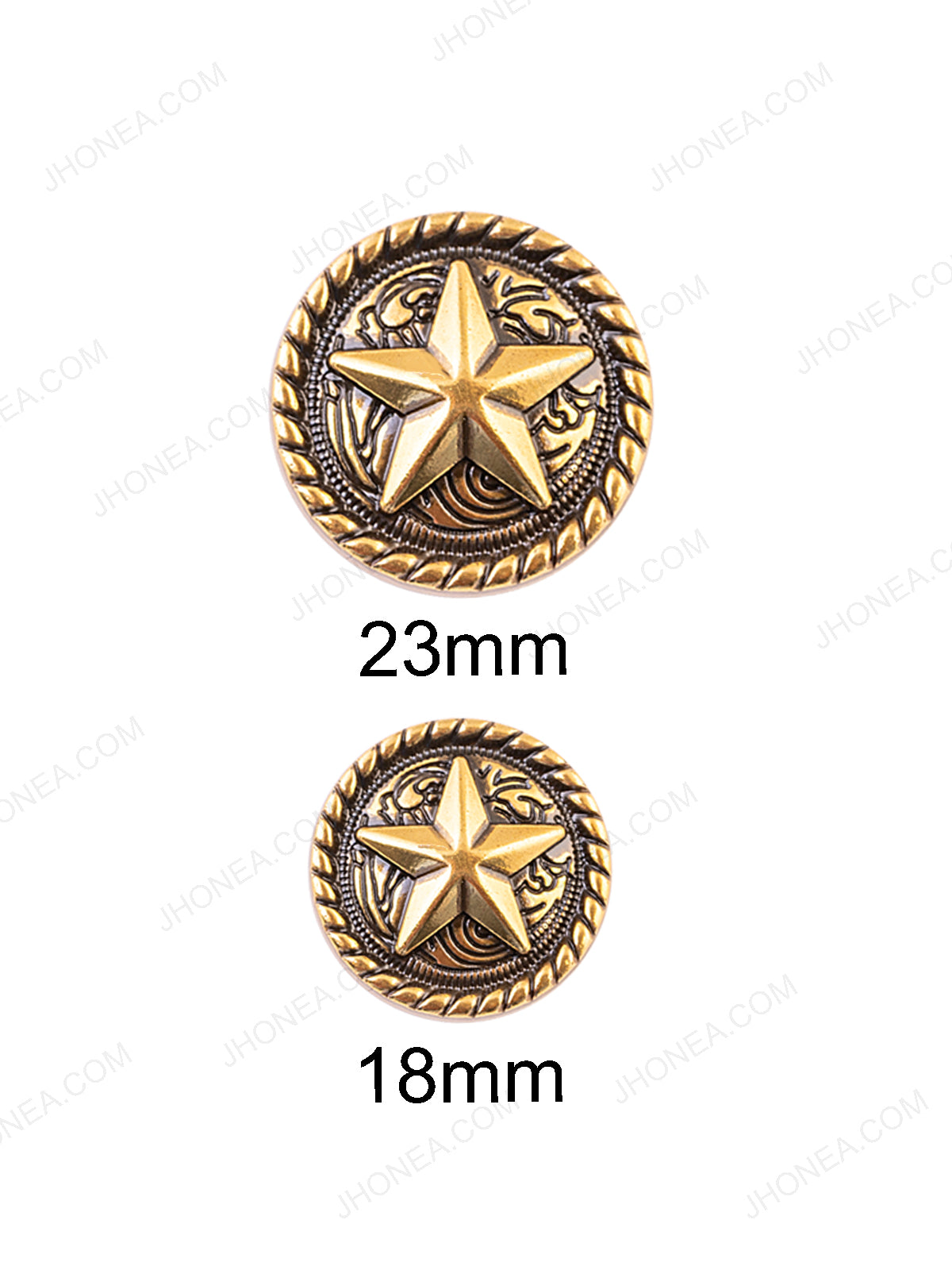 Western Style Antique Gold Indo-Western Buttons