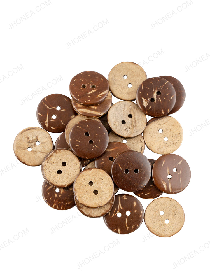 Smooth Finish Rivil-Civil Natural Coco Buttons