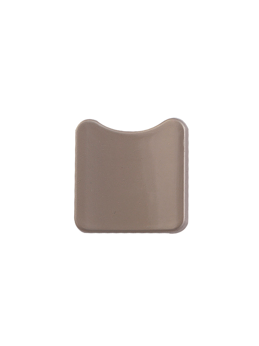 Square Shape Matte Finish Downhole Loop Shank Metal Button in Matte Silver Color
