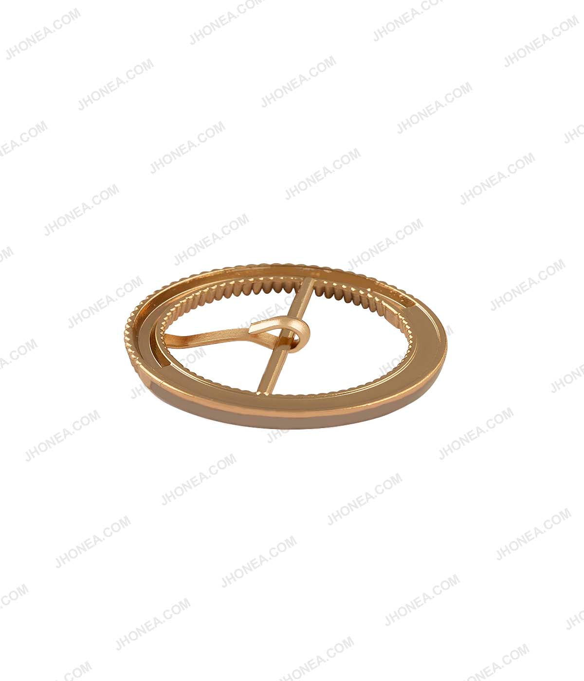 Premium Small Size Dual-tone Natural White Glossy Prong Belt Buckle