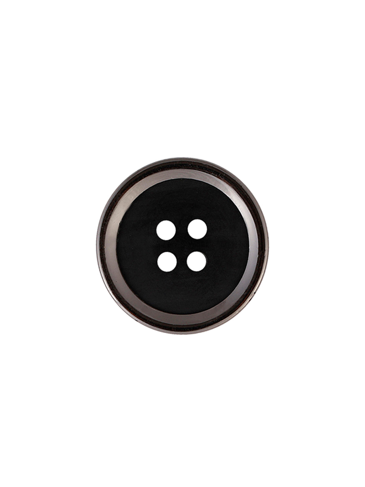 Matte Black 4-Hole Gunmetal Rounded Rim Blazer/Coat Button