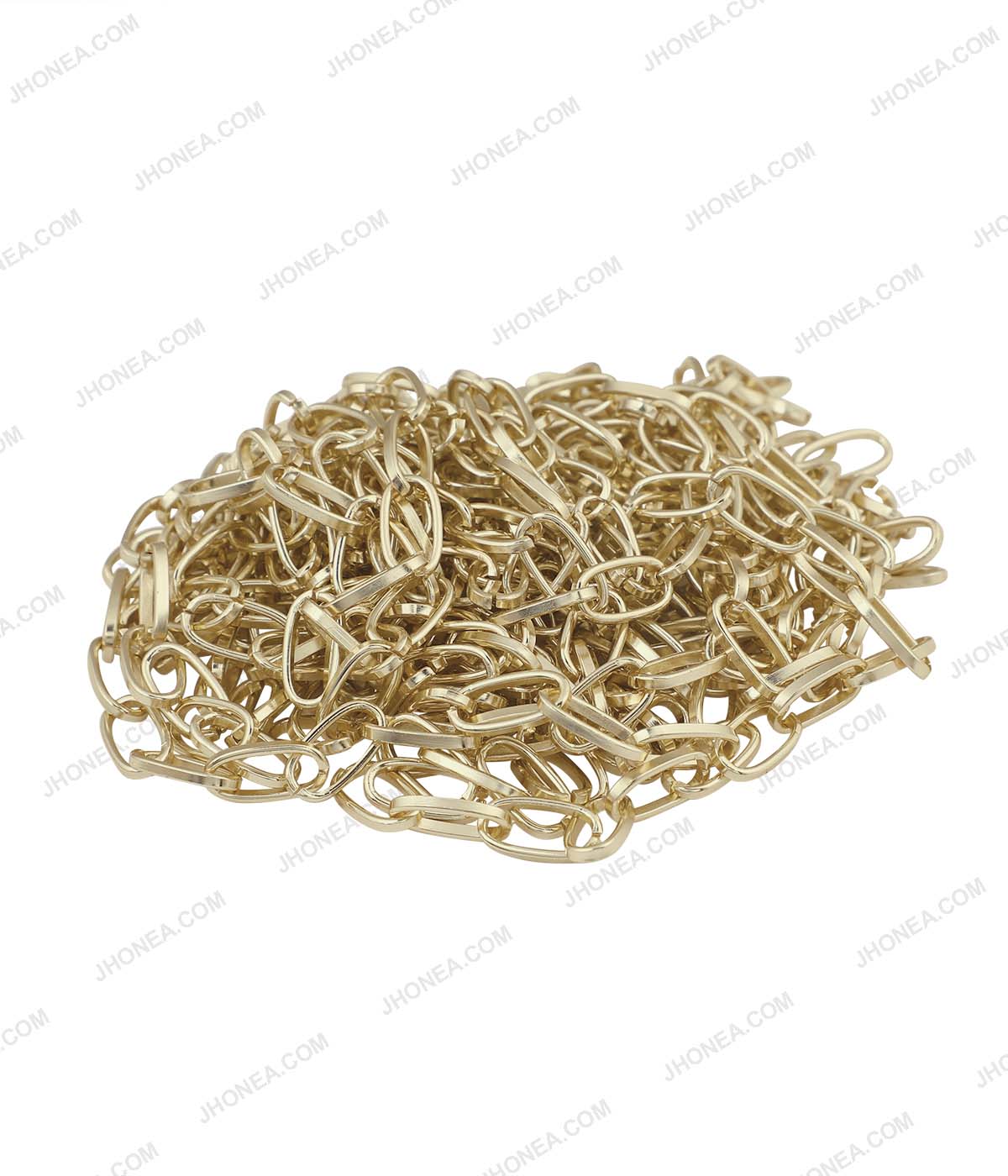 Shiny Gold Oval Shape Elongated Cable Link Chain Lace