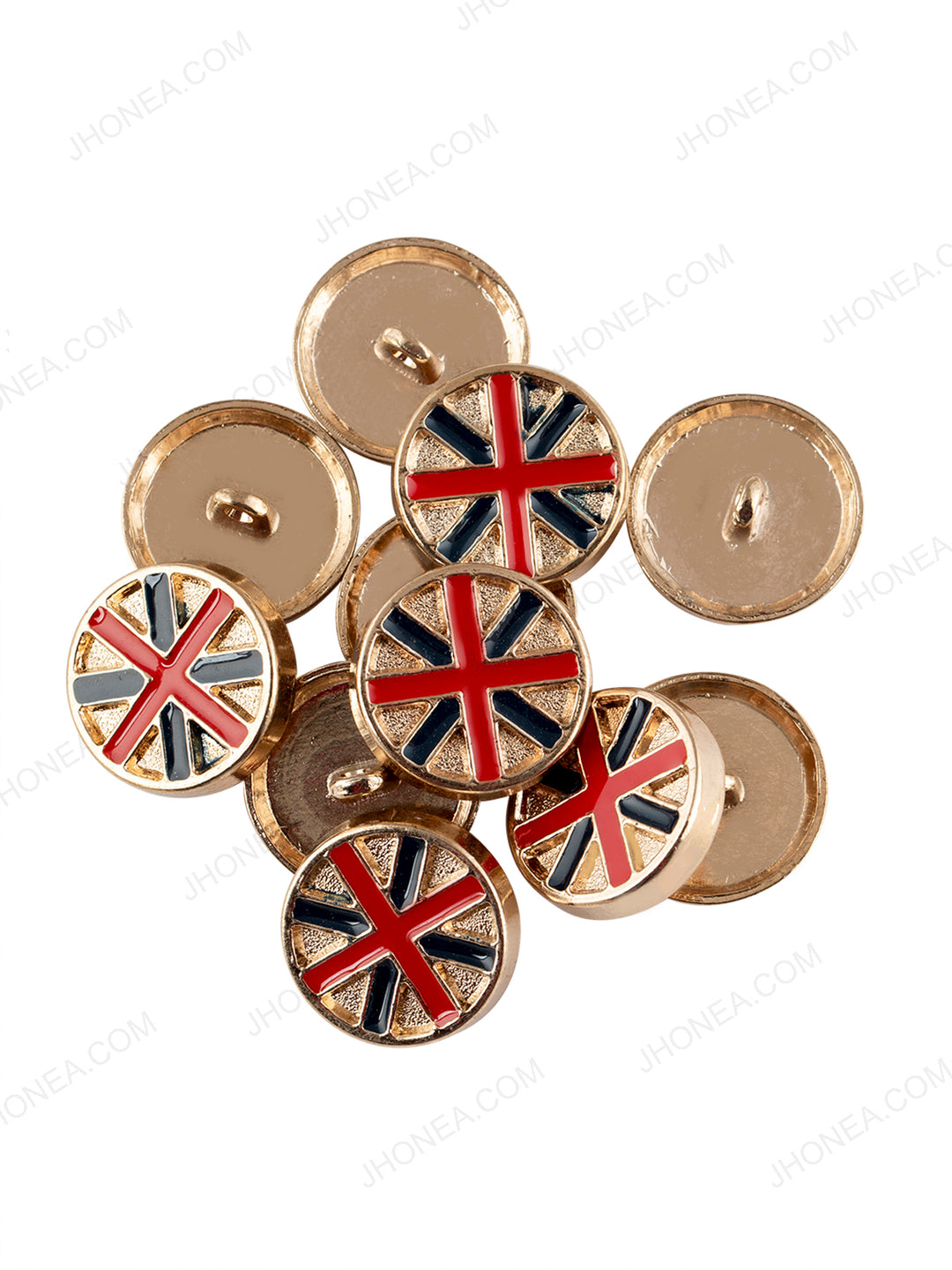 Royal Flag Round Shape Indo-Western Button