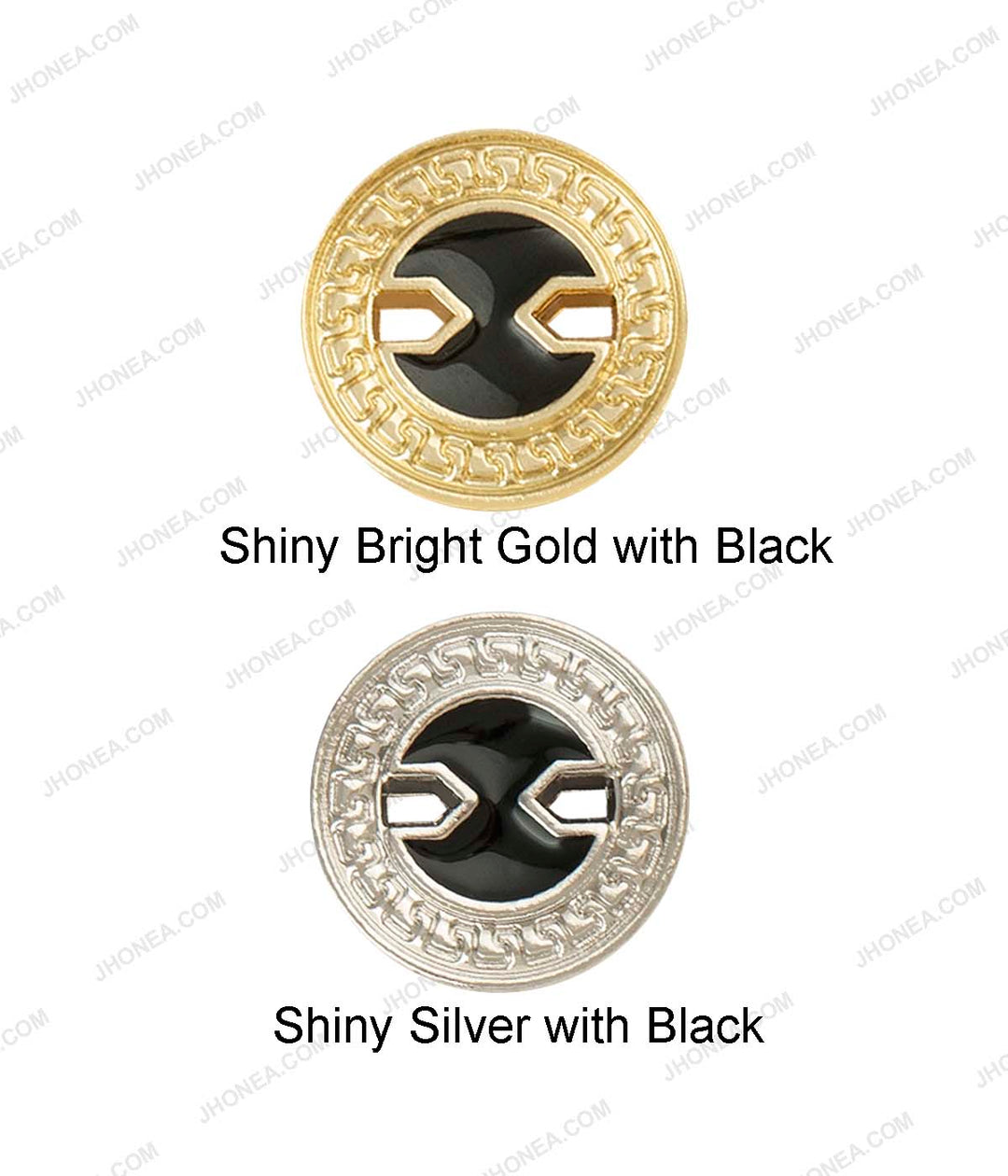 Shiny Gold & Shiny Silver Cutwork Enamel Royal Regal Buttons