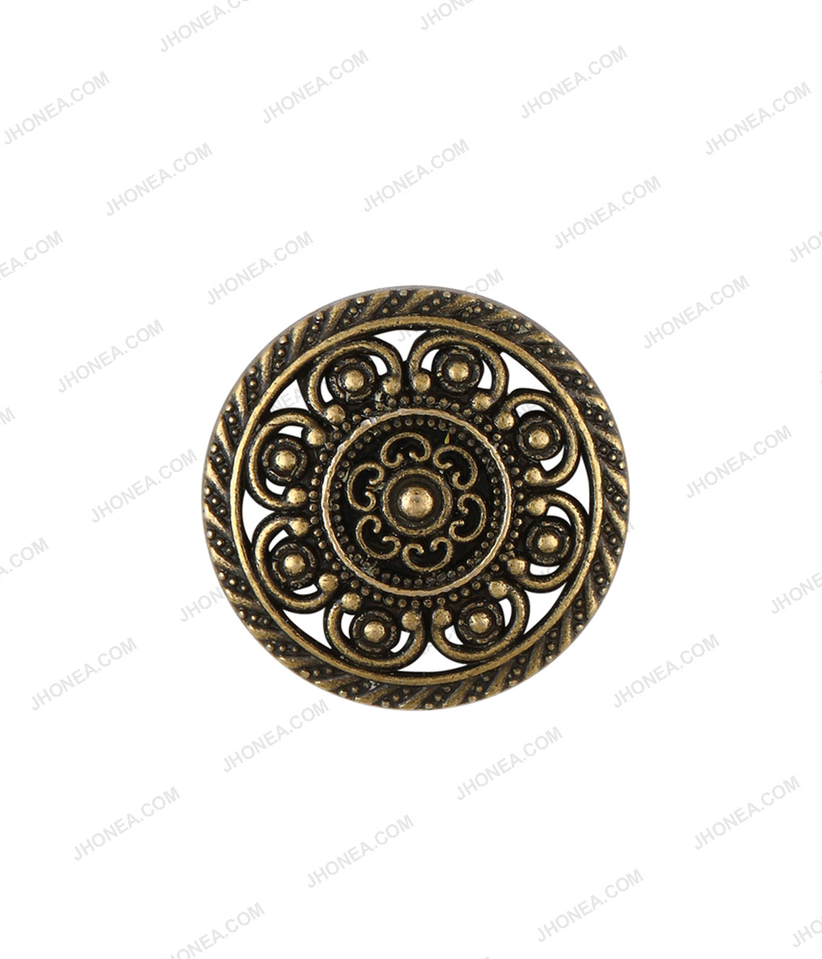 Pretty Vintage Cutwork Design Antique Ethnic Buttons in Antique Brass Color 