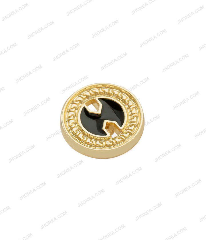 Shiny Gold & Shiny Silver Cutwork Enamel Royal Regal Buttons