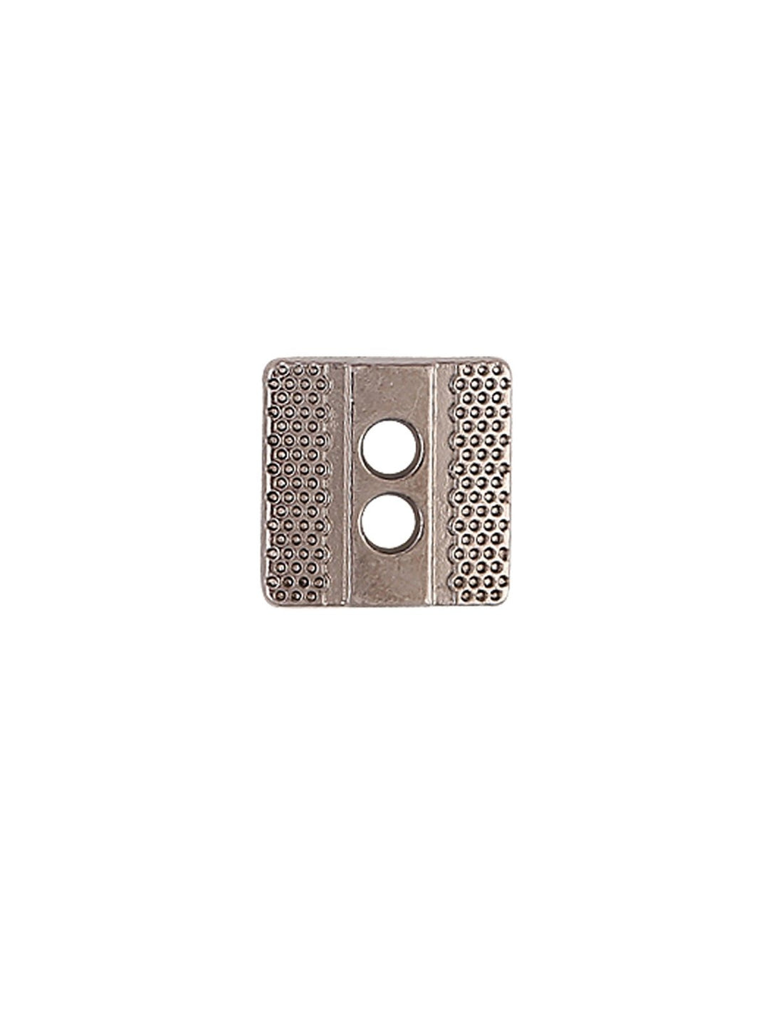 Square Shape 2-Hole Gunmetal Tone Metal Button