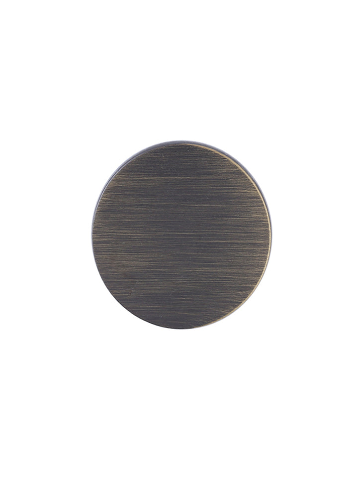 Round Shape Brushed Antique Brass Classic Shank Button