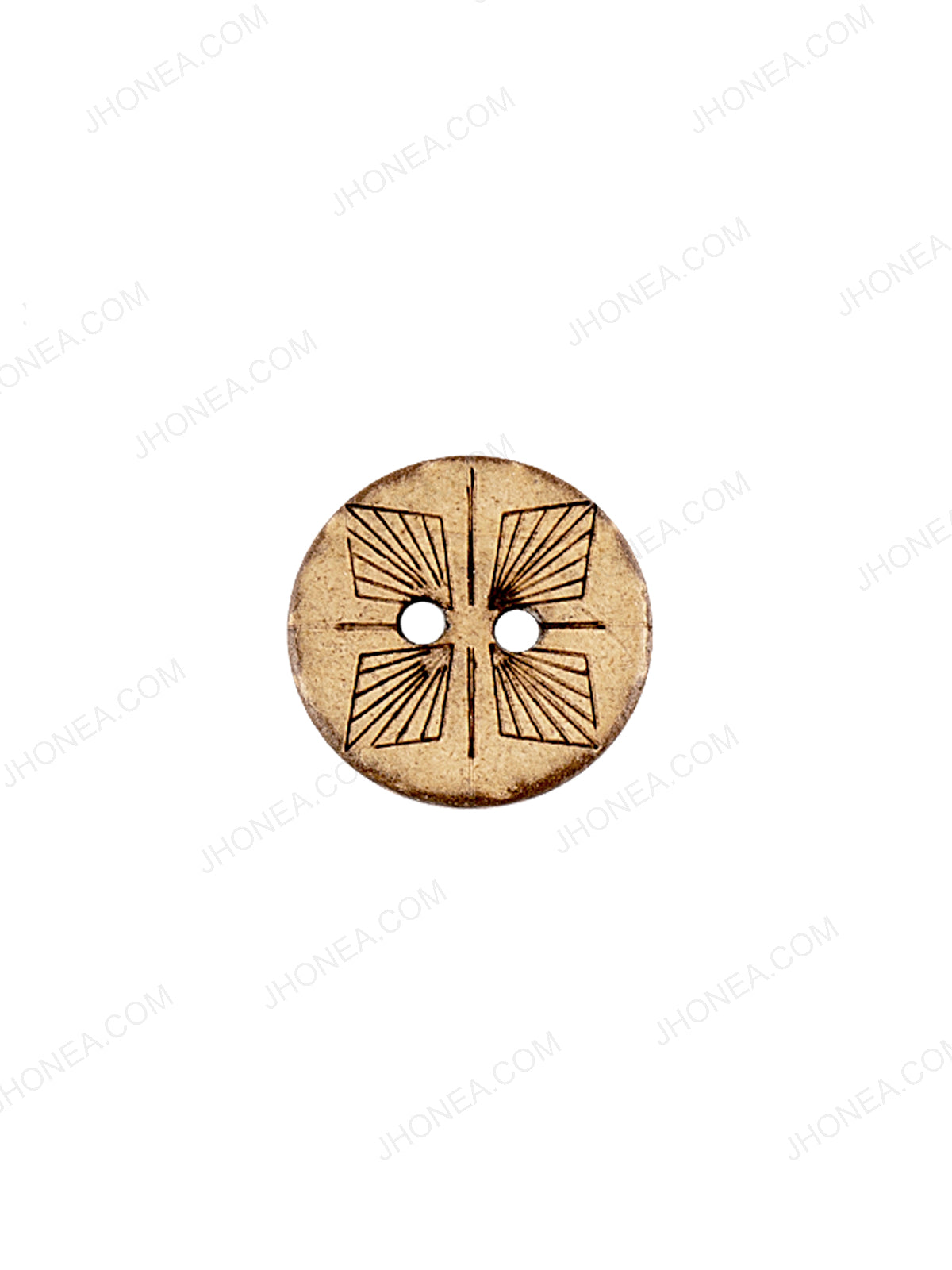 Geometrical Design Round Coco Natural Buttons