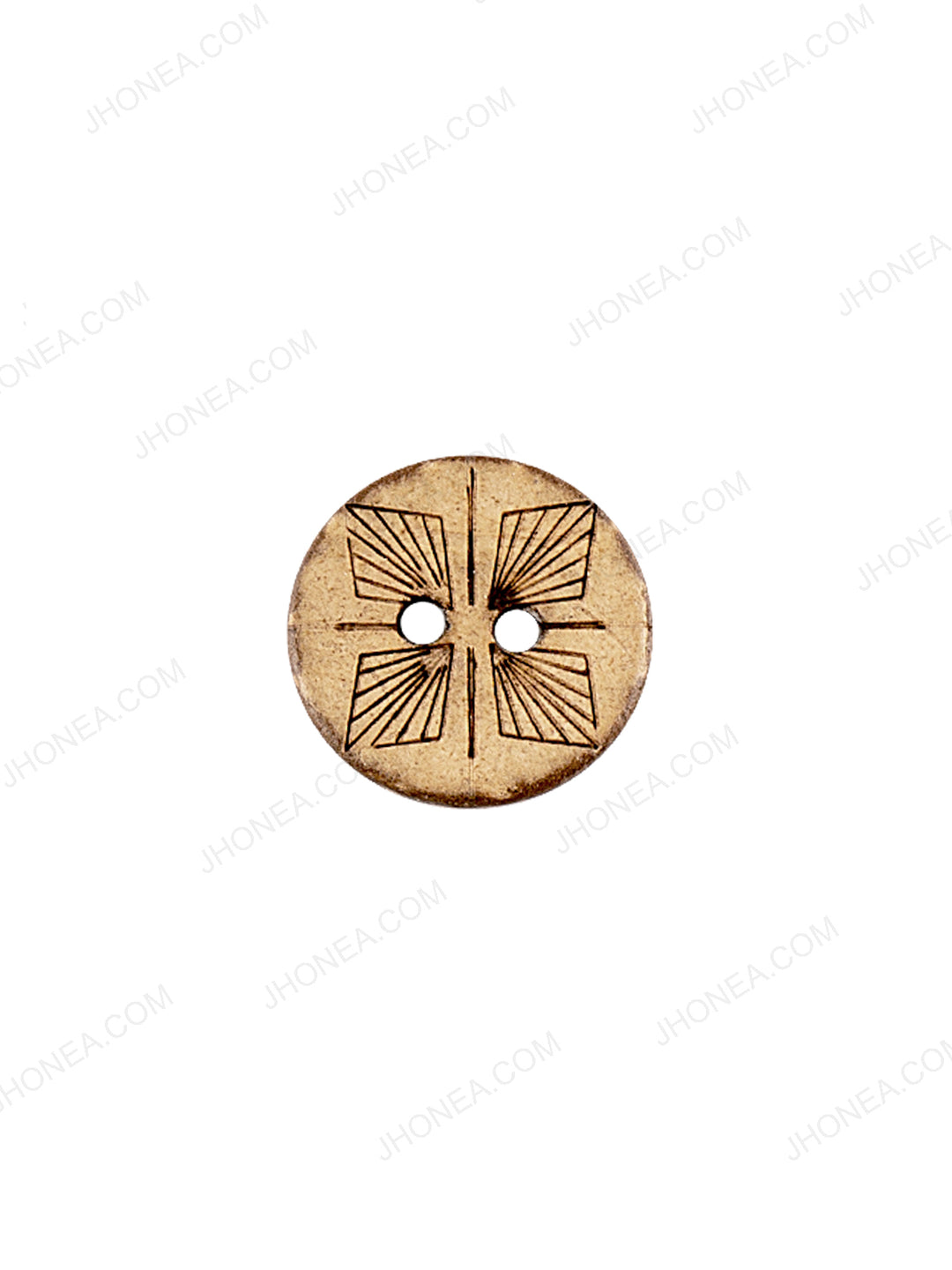 Geometrical Design Round Coco Natural Buttons