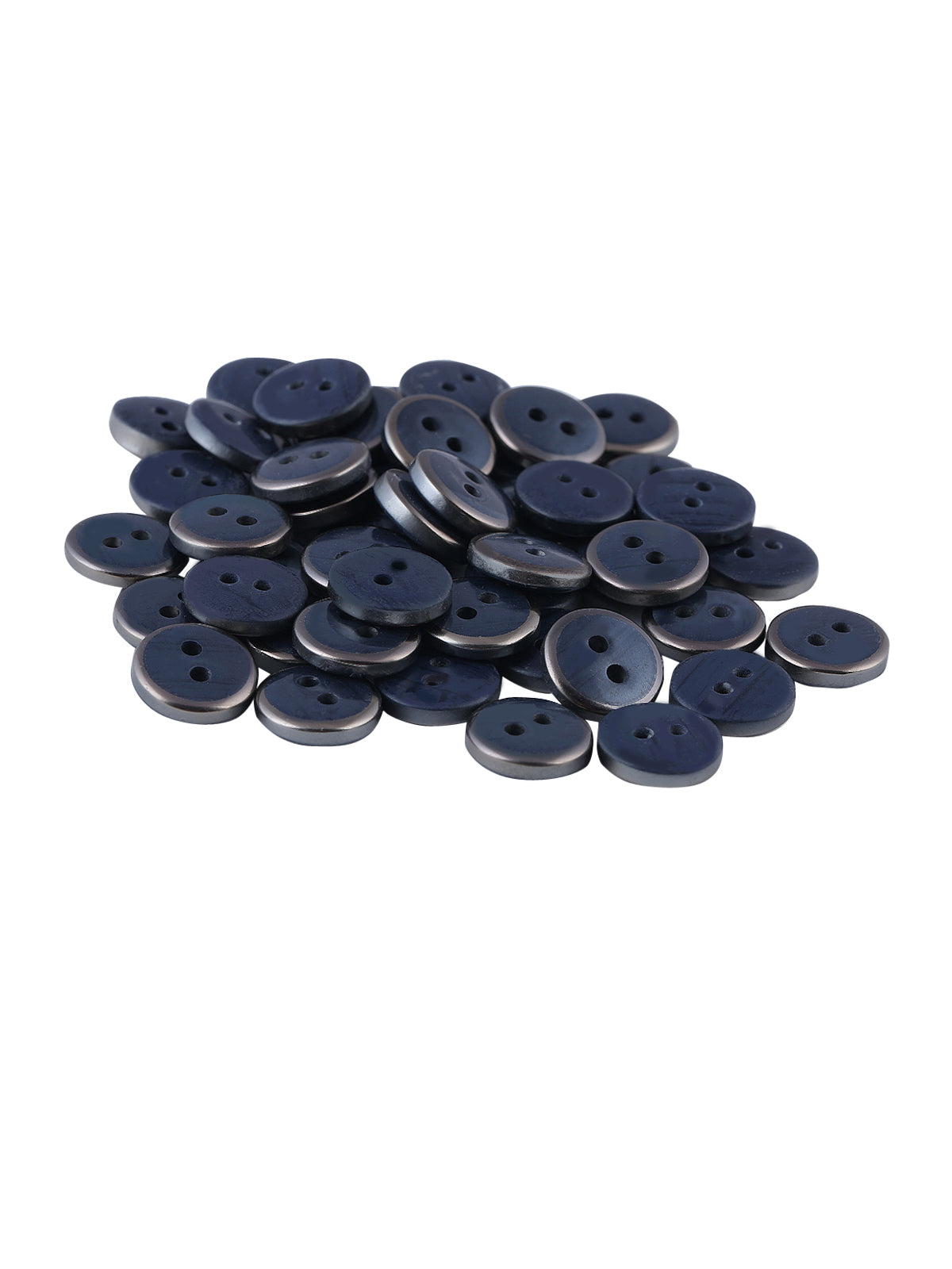 Round Shape 2-Hole 10mm Navy Blue Color Shirt Button