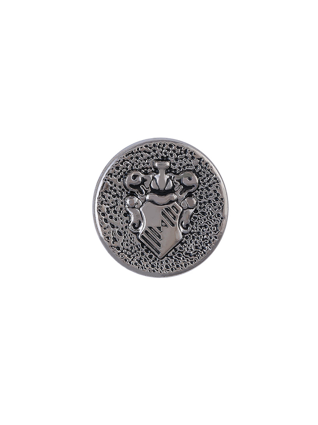 Designer Engraved Design Coat Shank Silver Color Button