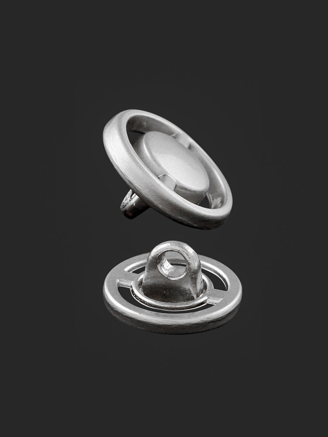 Matte Silver Round Ring Shape Fashionable Shank Button