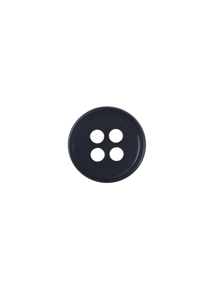 Classic Black Round Shape 4-Hole Shirt Button