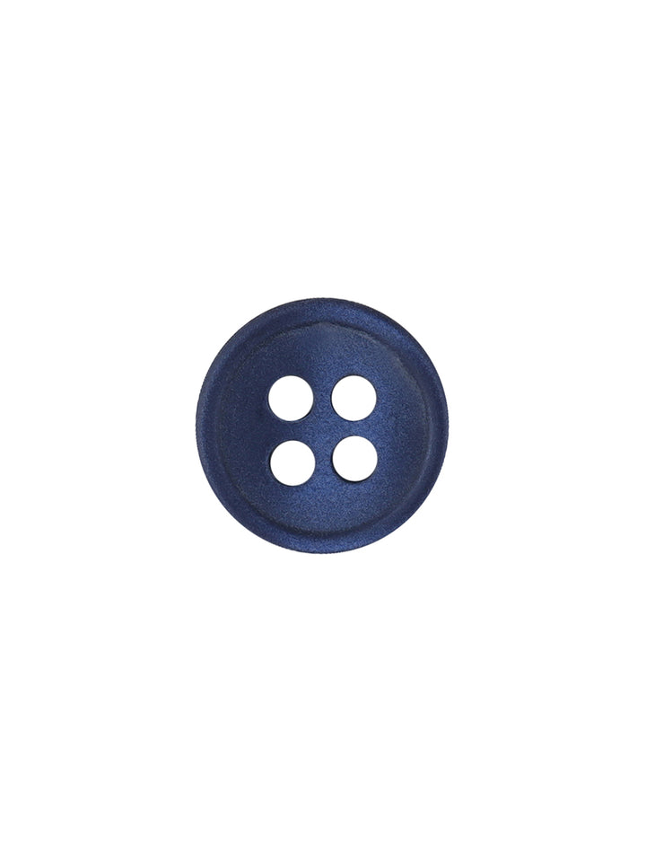 Plain & Basic Yet Classic Shiny Navy Blue Color Round Shape 4-Hole Shirt Button