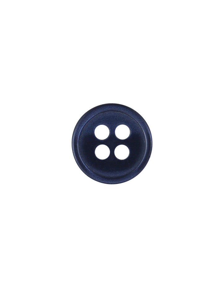 Plain & Basic Yet Classic Matte Navy Blue Color Round Shape 4-Hole Shirt Button