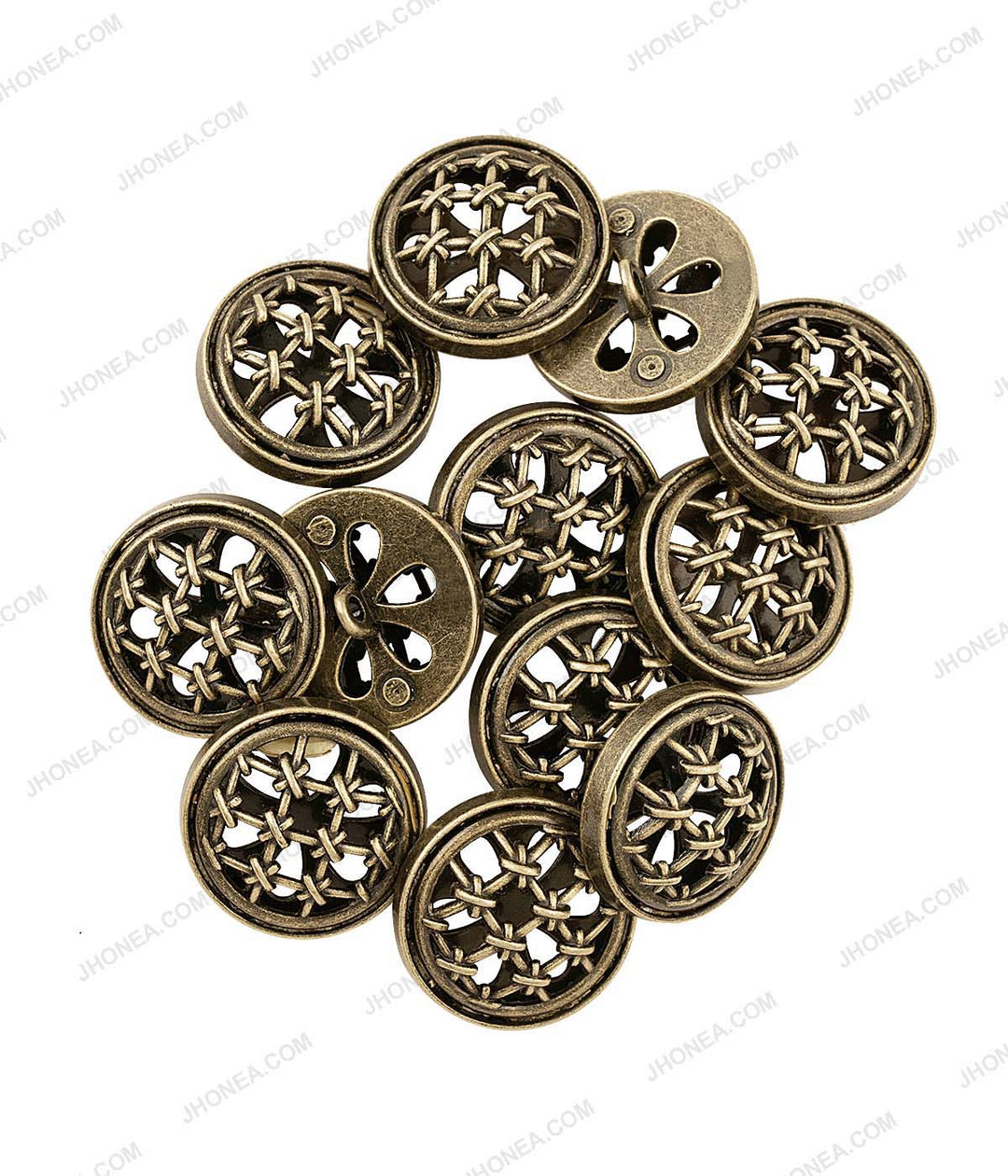 Celtic Design Cutwork Antique Brass Dome Surface Buttons