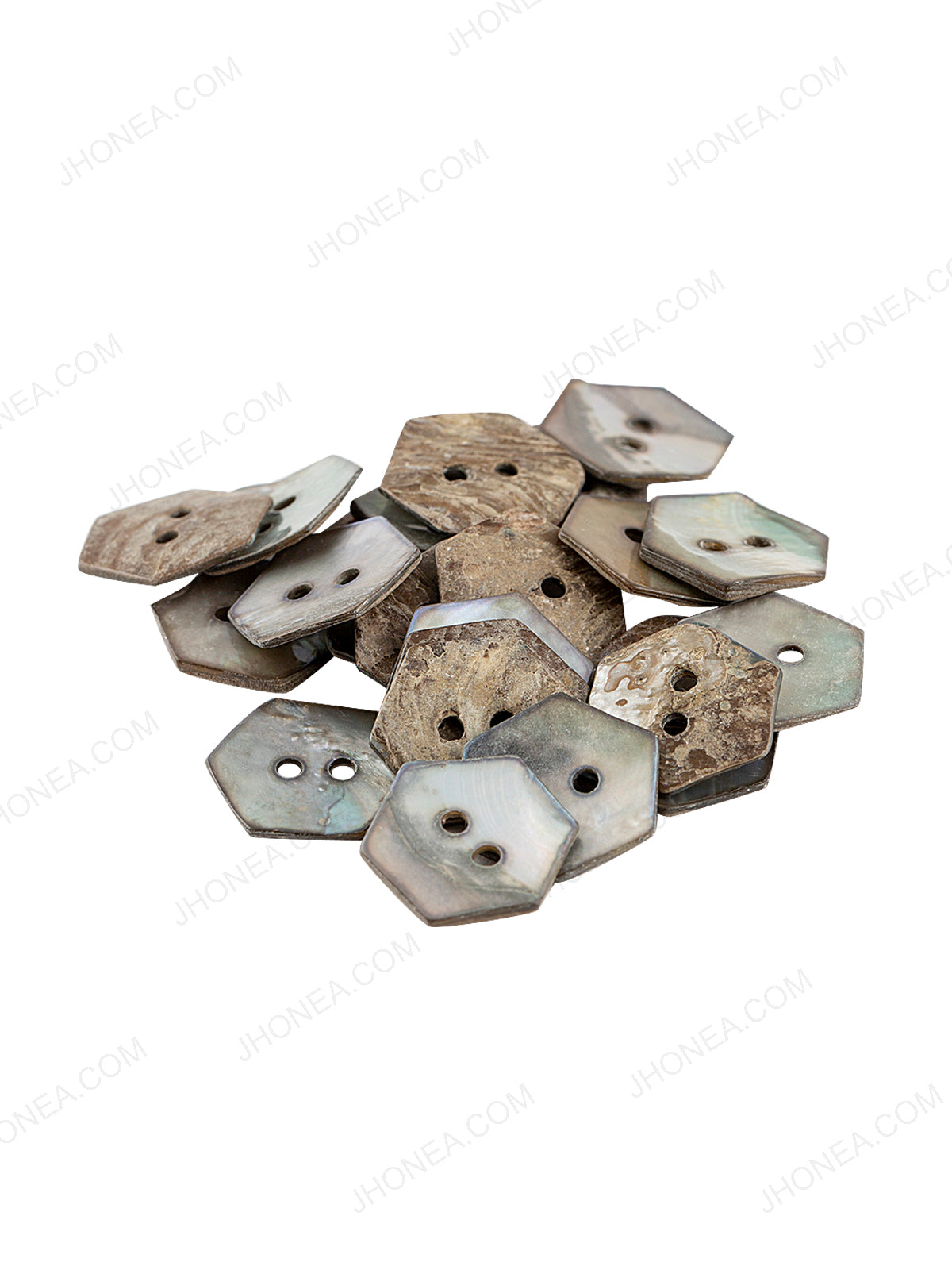 Iridescent Rainbow Color 2-Hole Natural Button