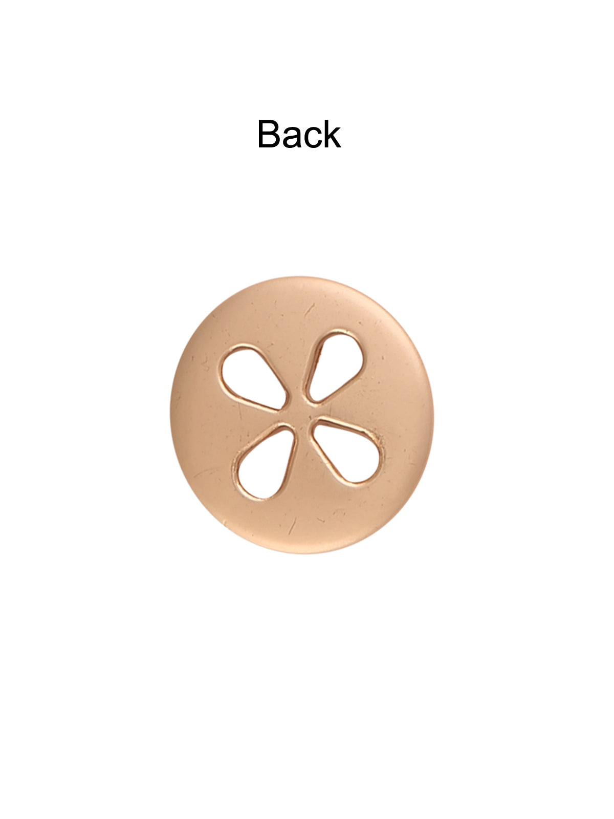 Round Shape Matte Gold Cute Flower Design Metal Button