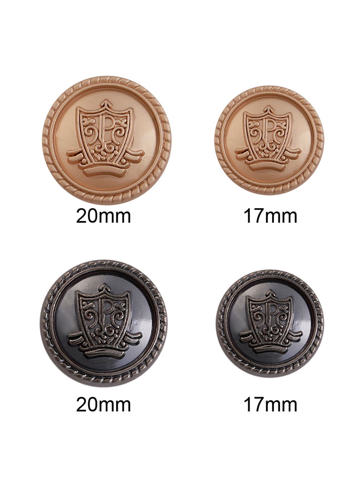 Classic Round Shape Engraved Design Coat Metal Button
