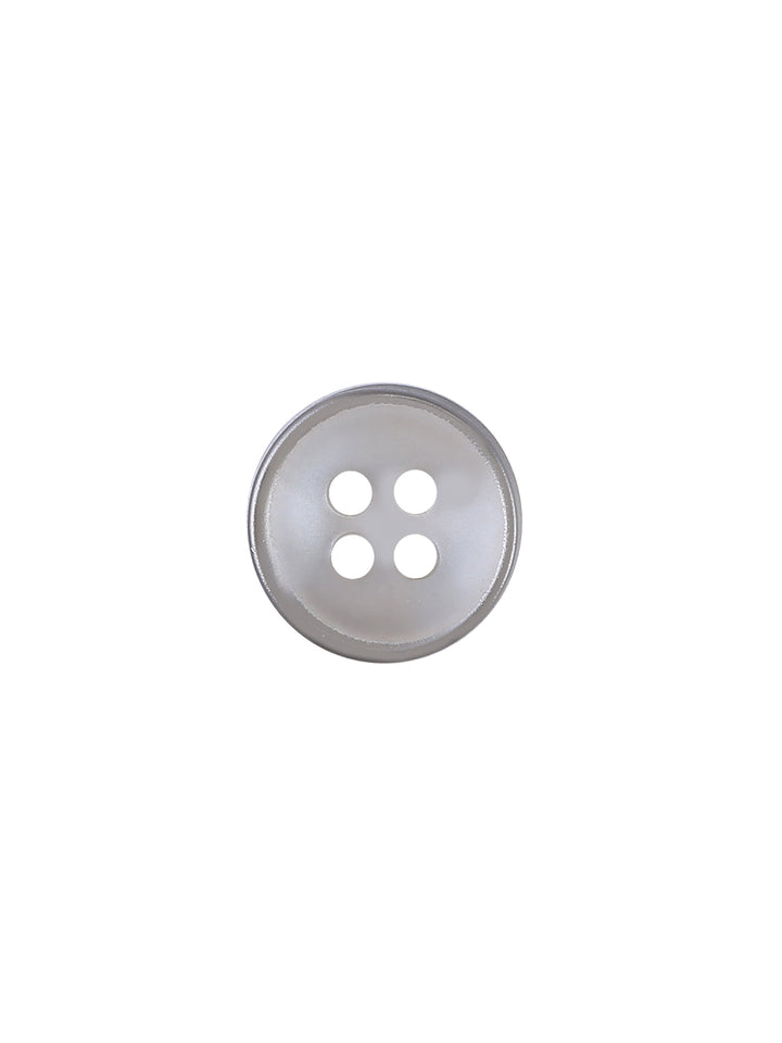 Decorative Transparent with Grey Rim 10mm Shirt Button