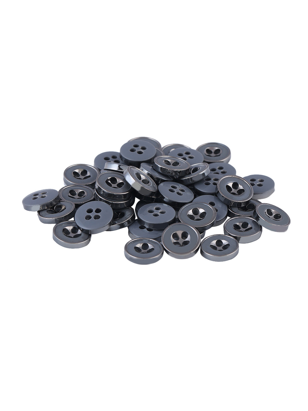Small Round Shape 10mm Grey Hollow Shirt Button