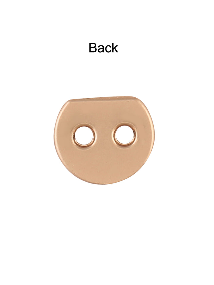 Matte Gold Crescent Shape 2-Hole Metal Button