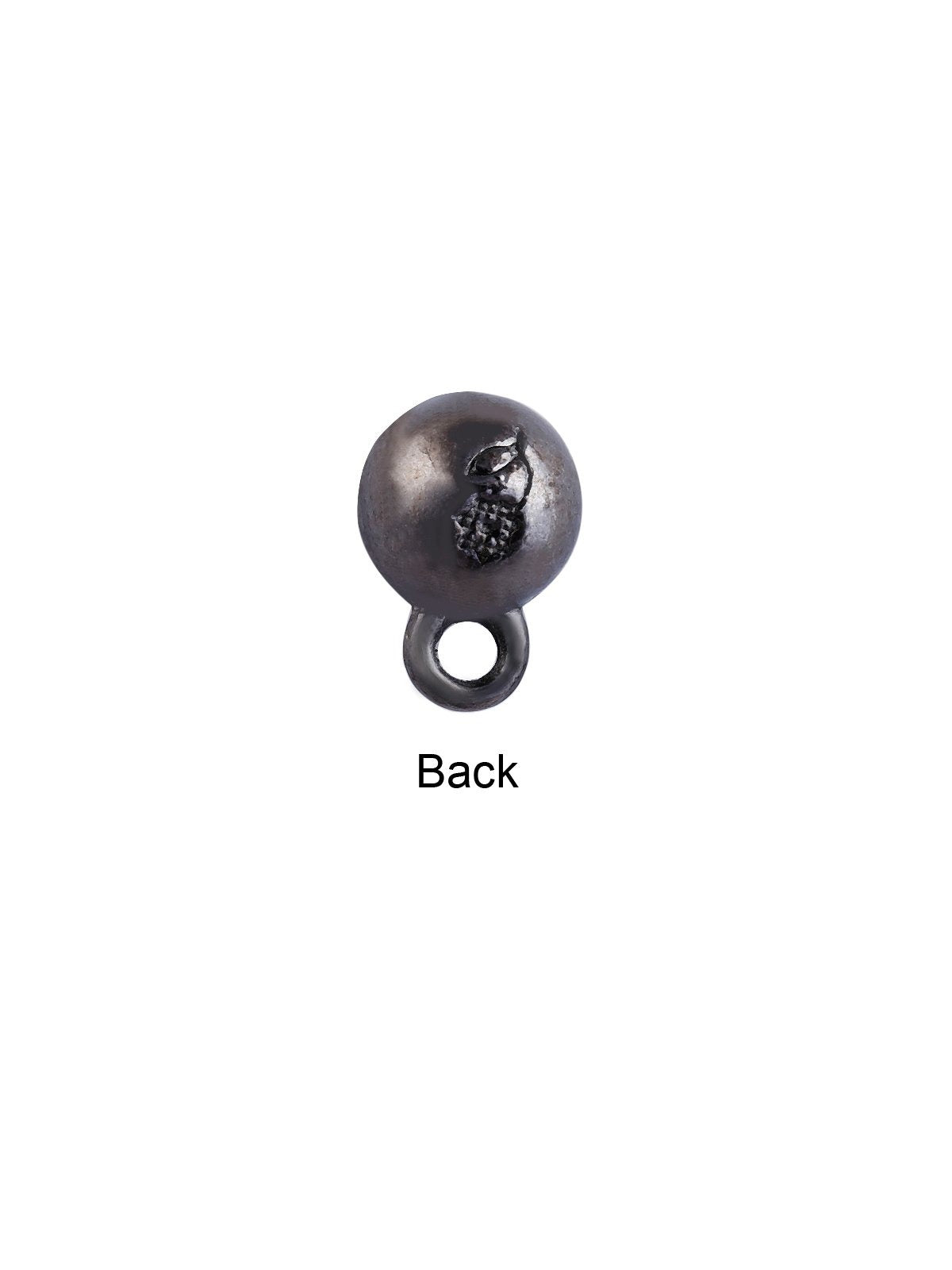 Heavy Weight Ball Shaped Gunmetal Button - Jhonea Accessories