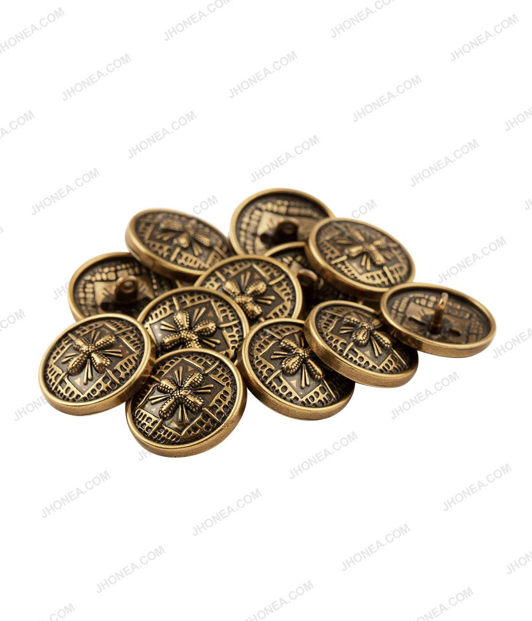 A Raised Detail Vintage Gold Metal Buttons for Long Coats