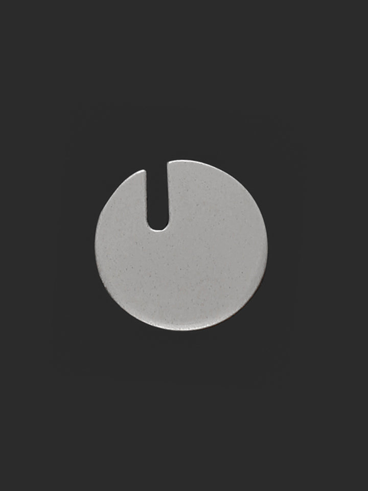 Classic Cutting Edge Design Matte Silver Metal Button