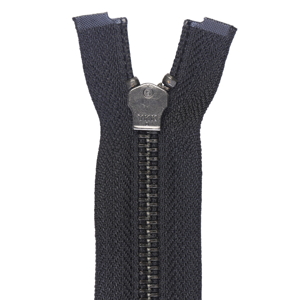 Vintage Clothing #5 Gunmetal Open-End & Closed-End YKK Zipper