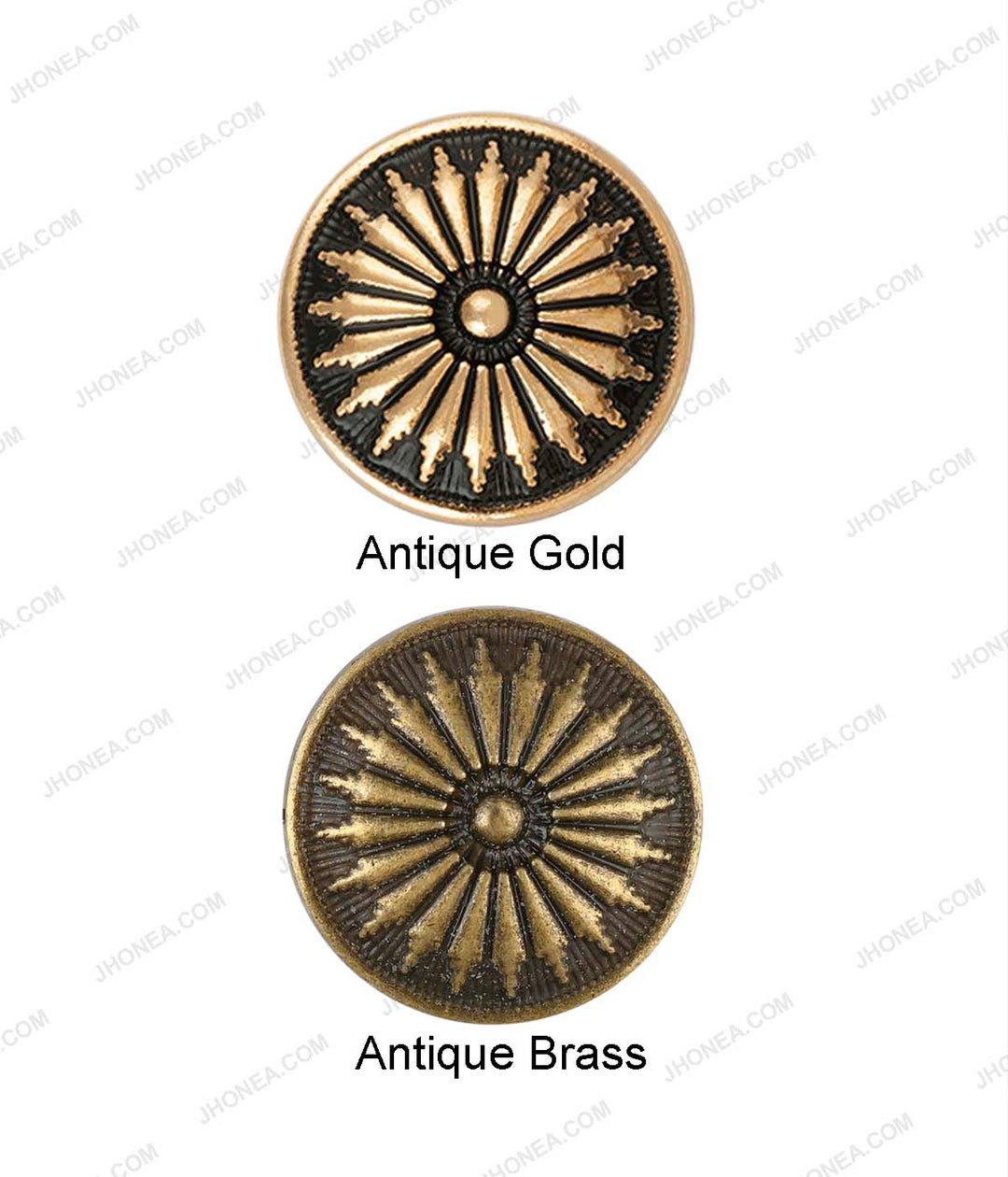 Antique Brass & Antique Gold Chakra Design Ethnic Buttons