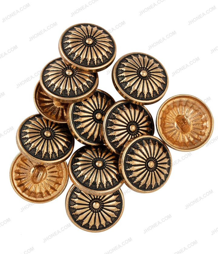 Antique Gold Chakra Design Ethnic Buttons
