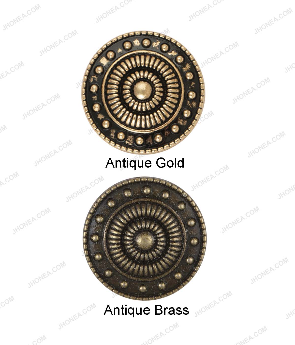 Vintage Looking Antique Brass & Antique Gold Ethnic Buttons
