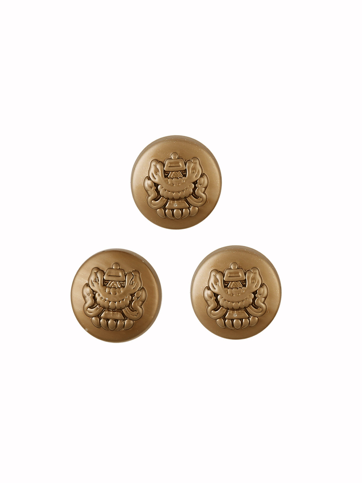 Shiny Anti Brass Round Shape Metal Button