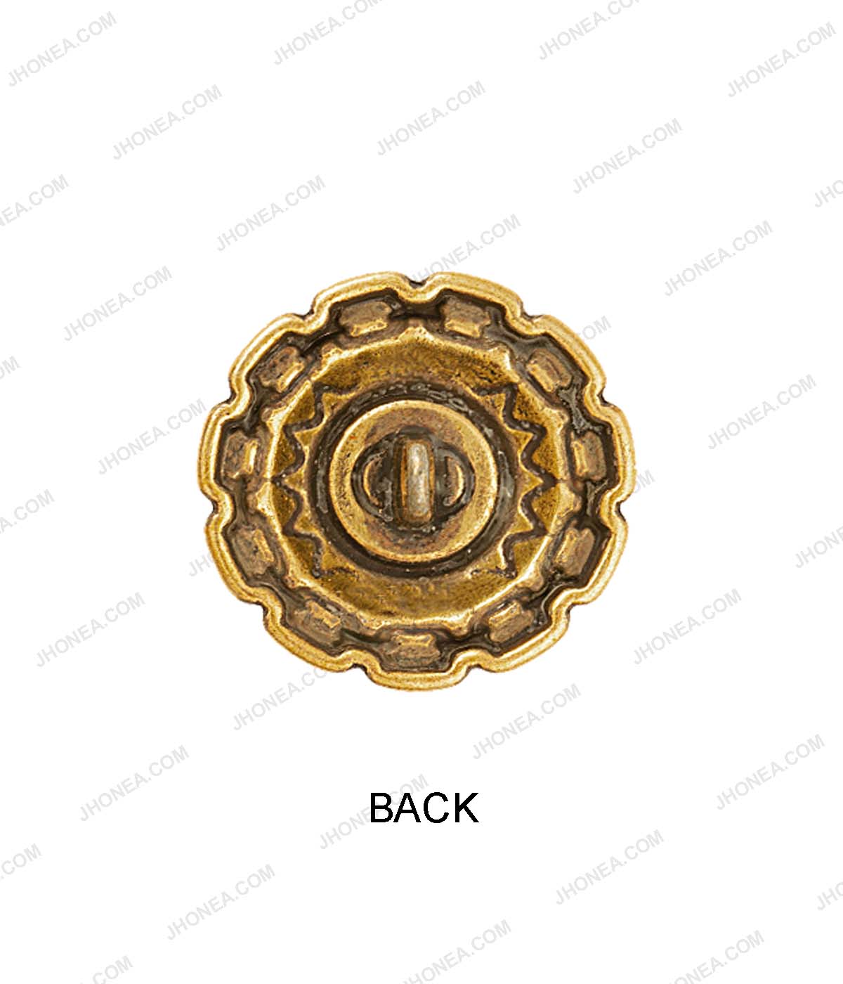 Royalty Aztec Detail Ancient Gold Shank Metal Buttons