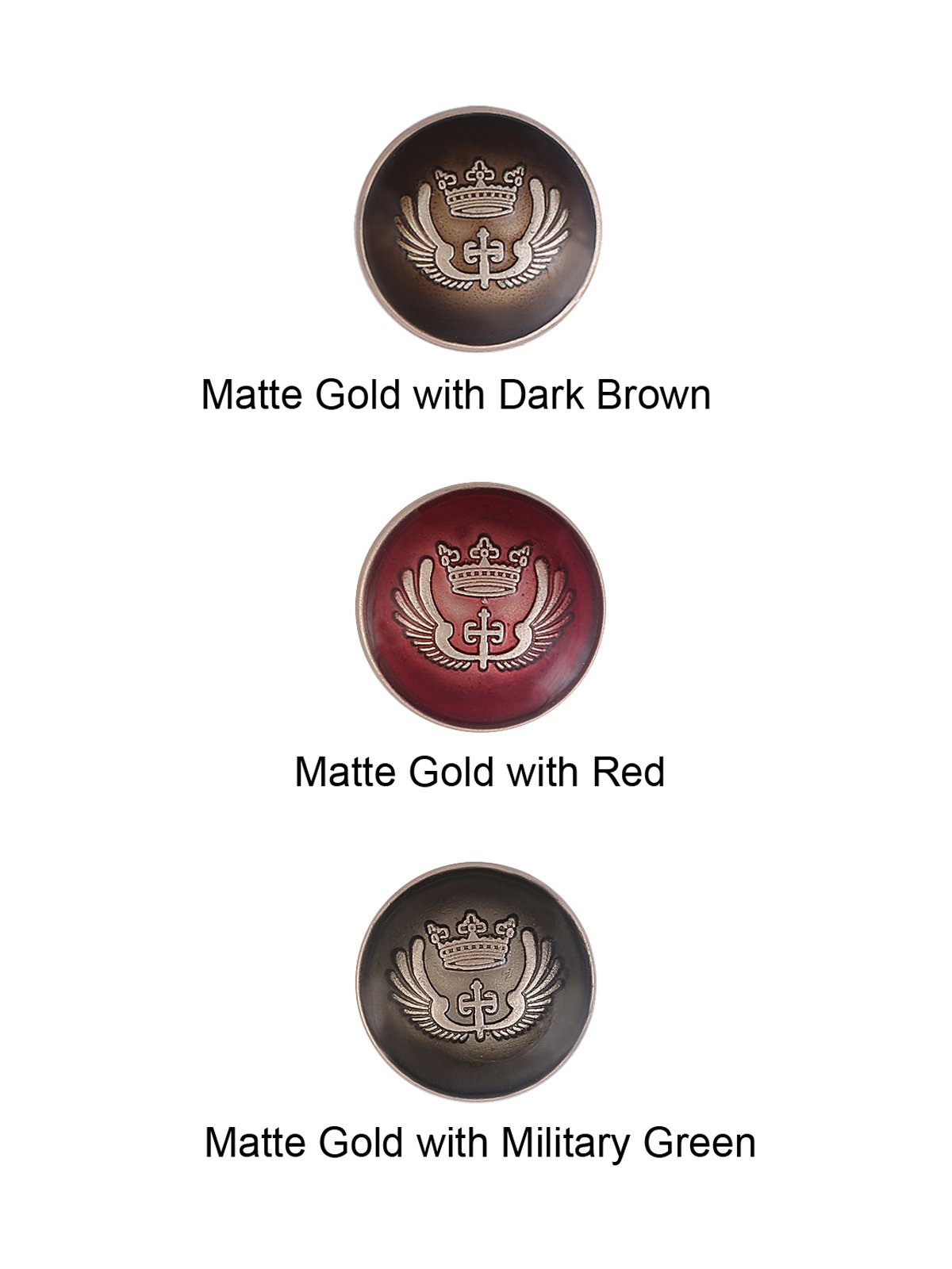 Round Shape Engraved Design Lamination Shank Metal Button