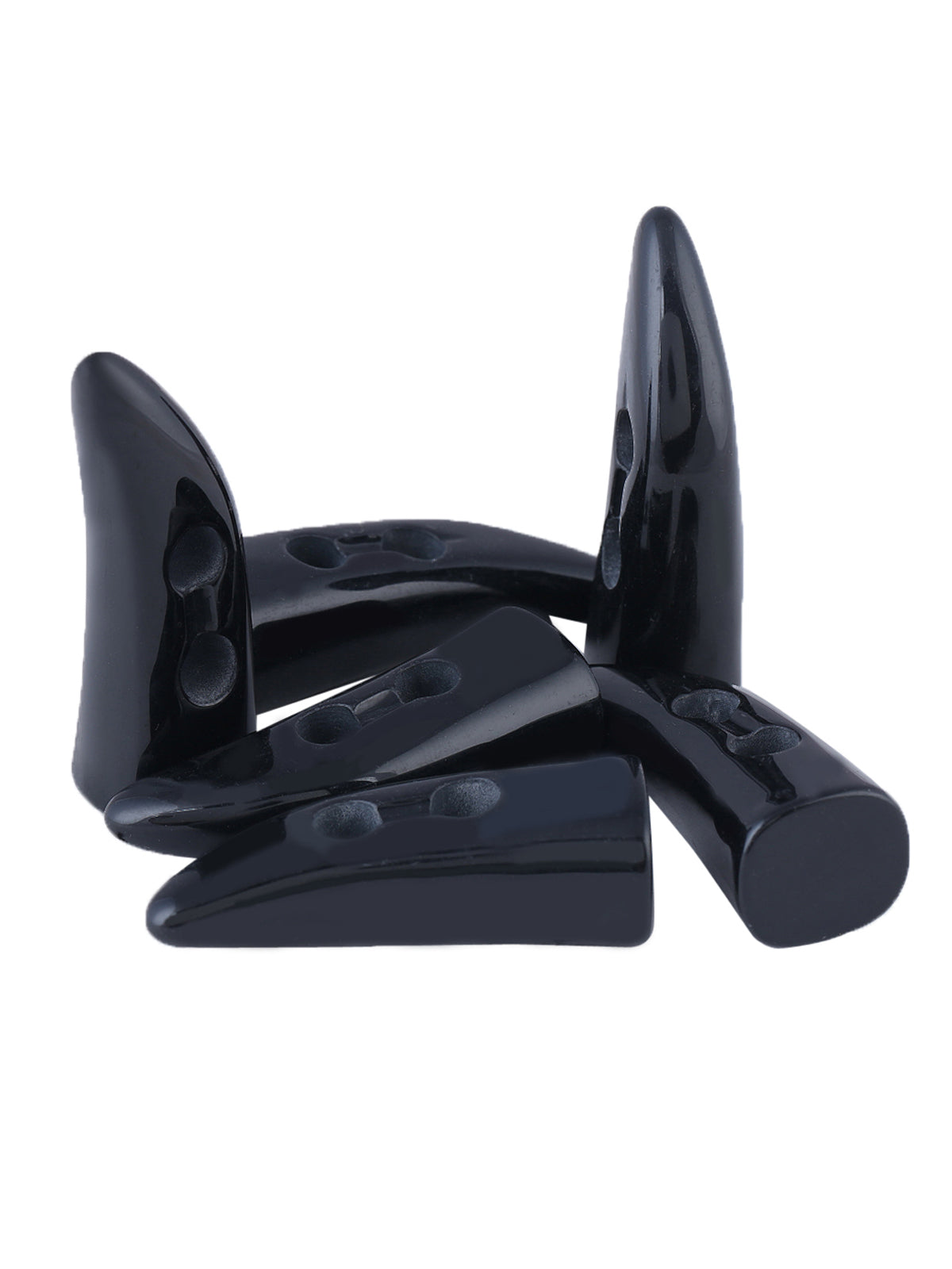 Large Imitation Horn 2-Hole Black Color Toggle Button
