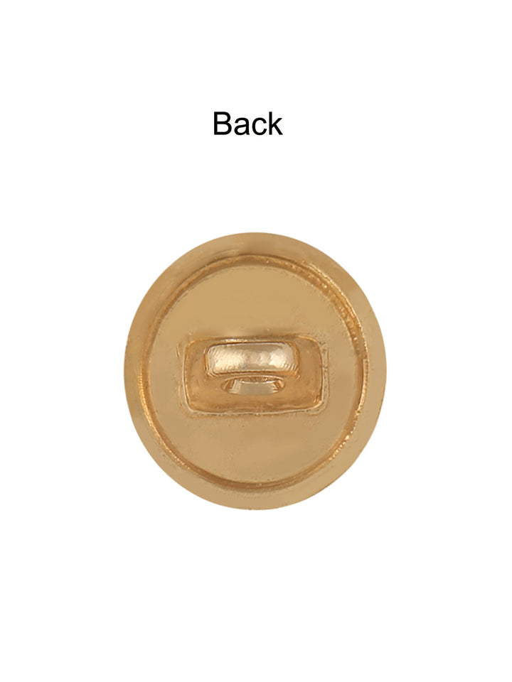 Elegant Round Shape Shiny Golden Engraved Design Button